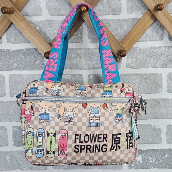 Harajuku Lovers Graphic Print Shoulder Bag Y2K Kawaii Anime Skater Girl Style - Picture 3 of 11